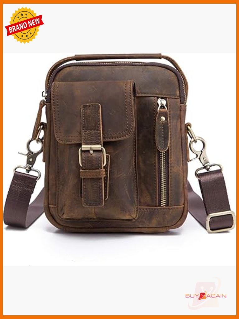 Genuine Leather Messenger Bag For Tablet Laptop